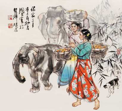 史国良 傣族姑娘 镜心